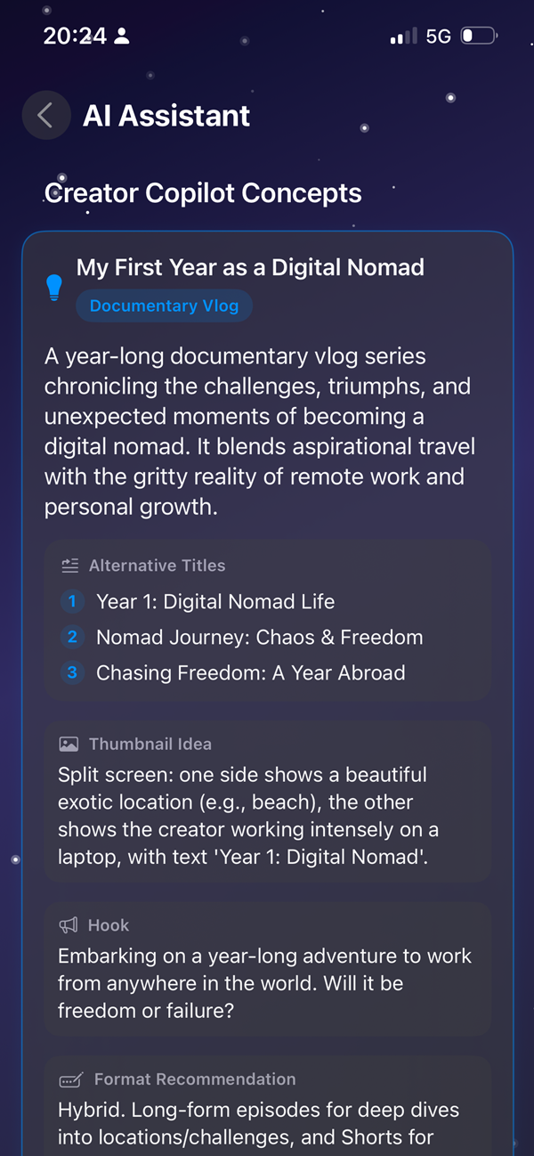Creators Compass AI title and content recommendation